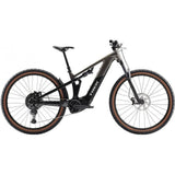 Trek Powerfly FS+ 4 full suspension e-mountain bike with Bosch Performance Line CX motor and 600Wh battery, ready for trail riding.