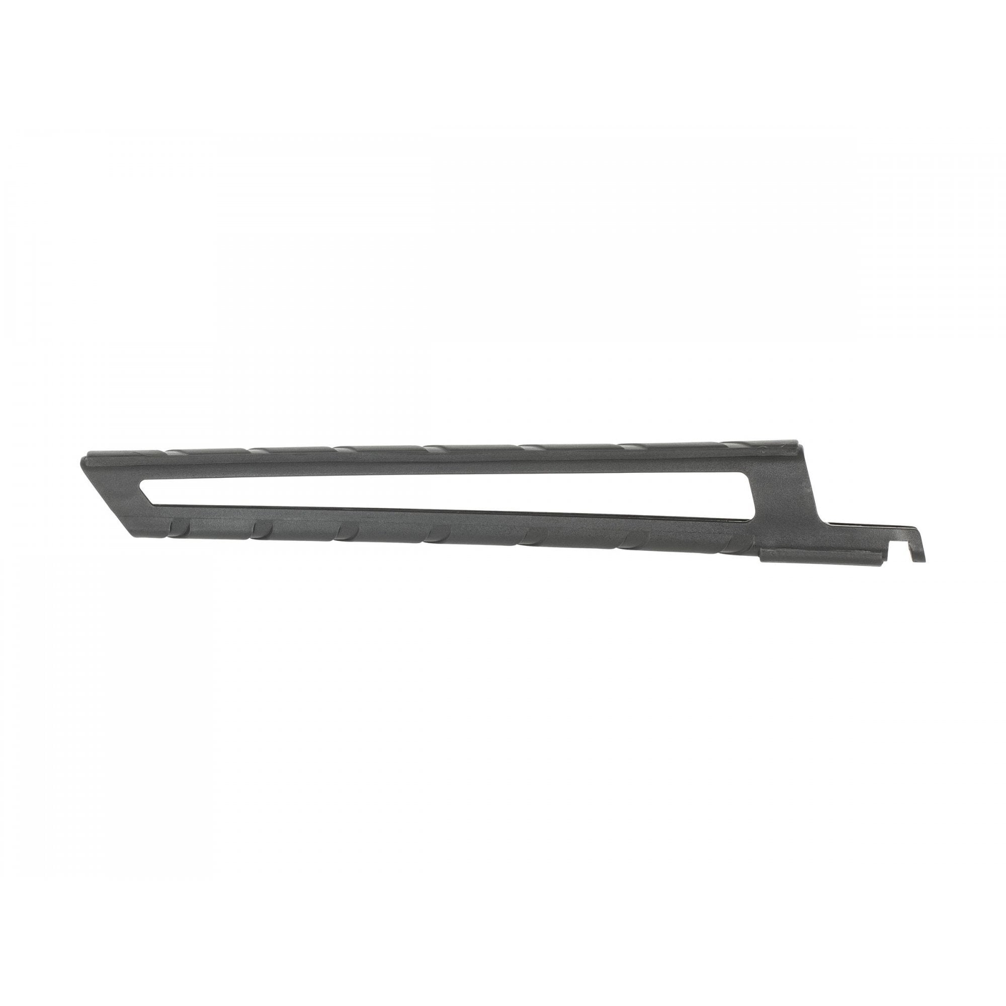 Trek Roscoe 29 chainstay armor in black, durable frame protection component for mountain bike frame.