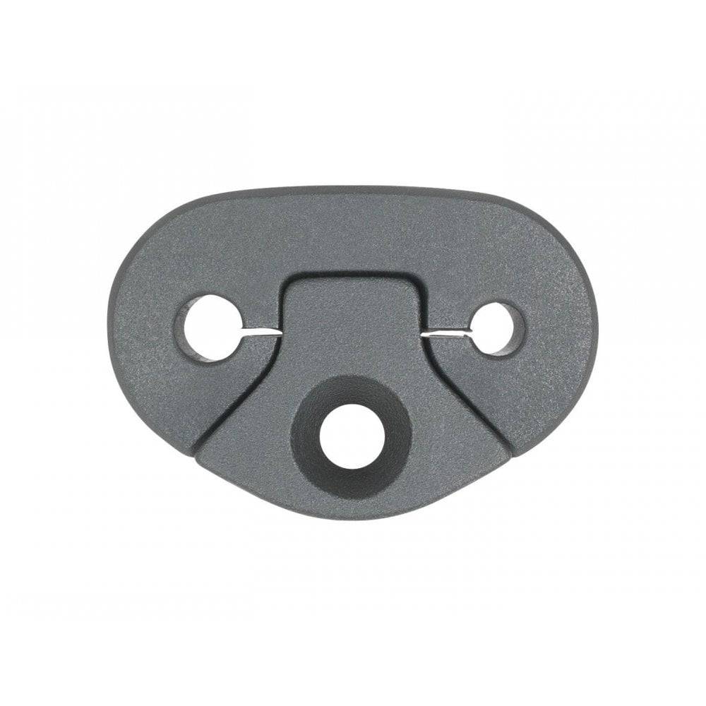Trek Top Fuel 29 2022 black bottom bracket cable guide for bike cable management, showing close-up of the component.