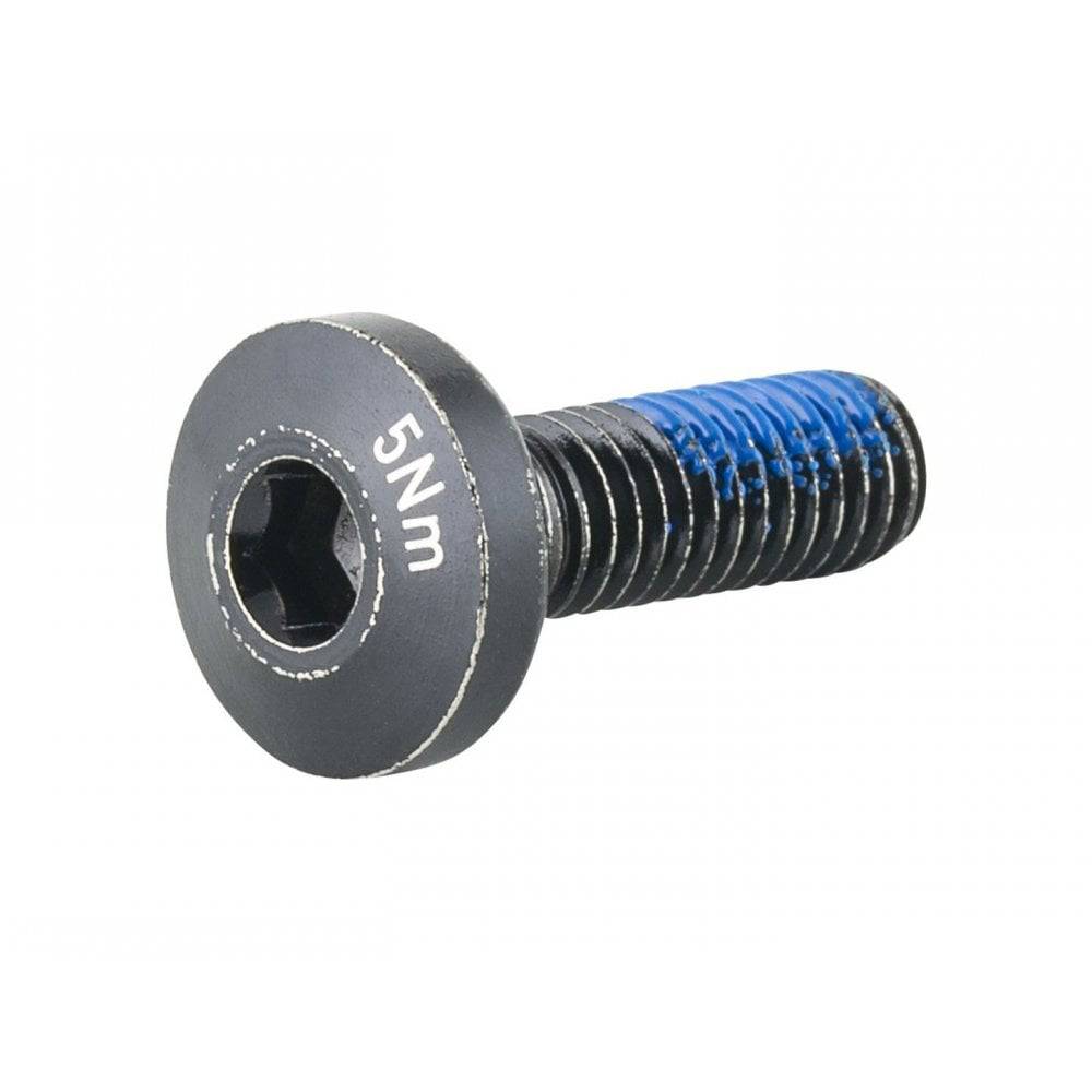 Trek 2024 Fuel EXe alloy black battery assembly fastener, M6 x 18.6mm, cycling bike component, close-up shot