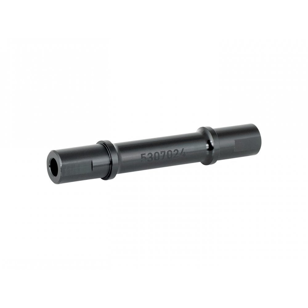 Trek 2024 Fuel EXe alloy rocker pivot bearing spacer, black, 44mm x 12mm, for bike components.