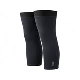 Trek thermal cycling knee warmers in black, insulated and ergonomic, designed for cold weather outdoor riding.