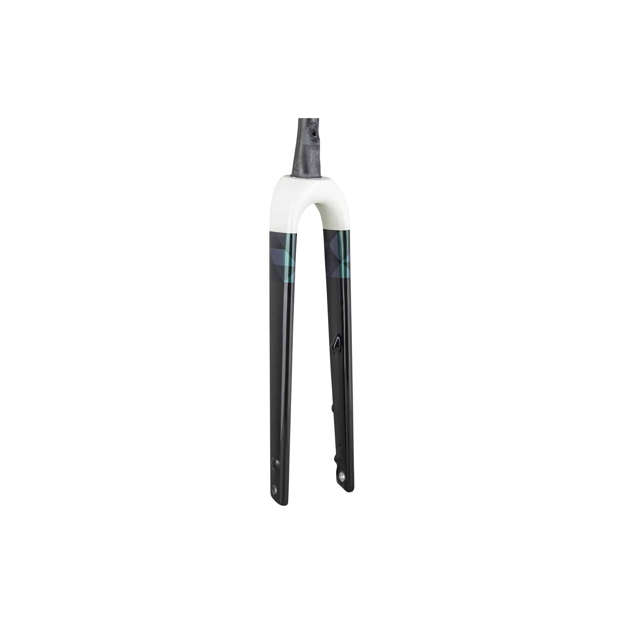 Trek Checkpoint SLR rigid gravel bike fork with precise steering, component for gravel riding, black carbon fiber design