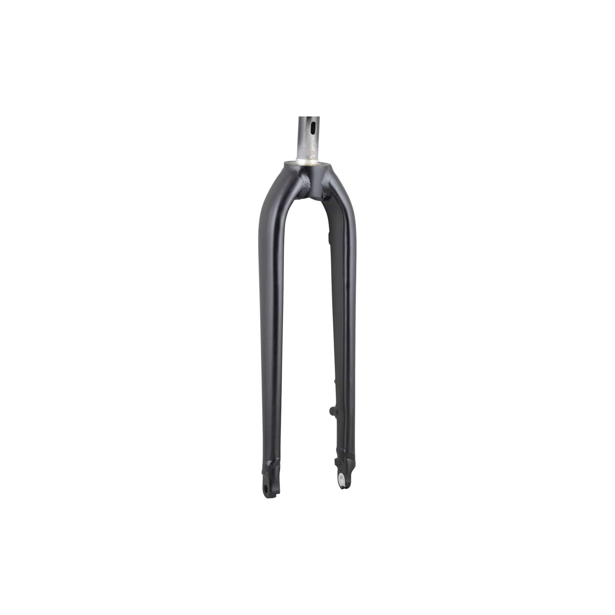 Trek Rigid Fx+ 700C disc brake road bike fork with precise steering, black suspension component for road cycling.