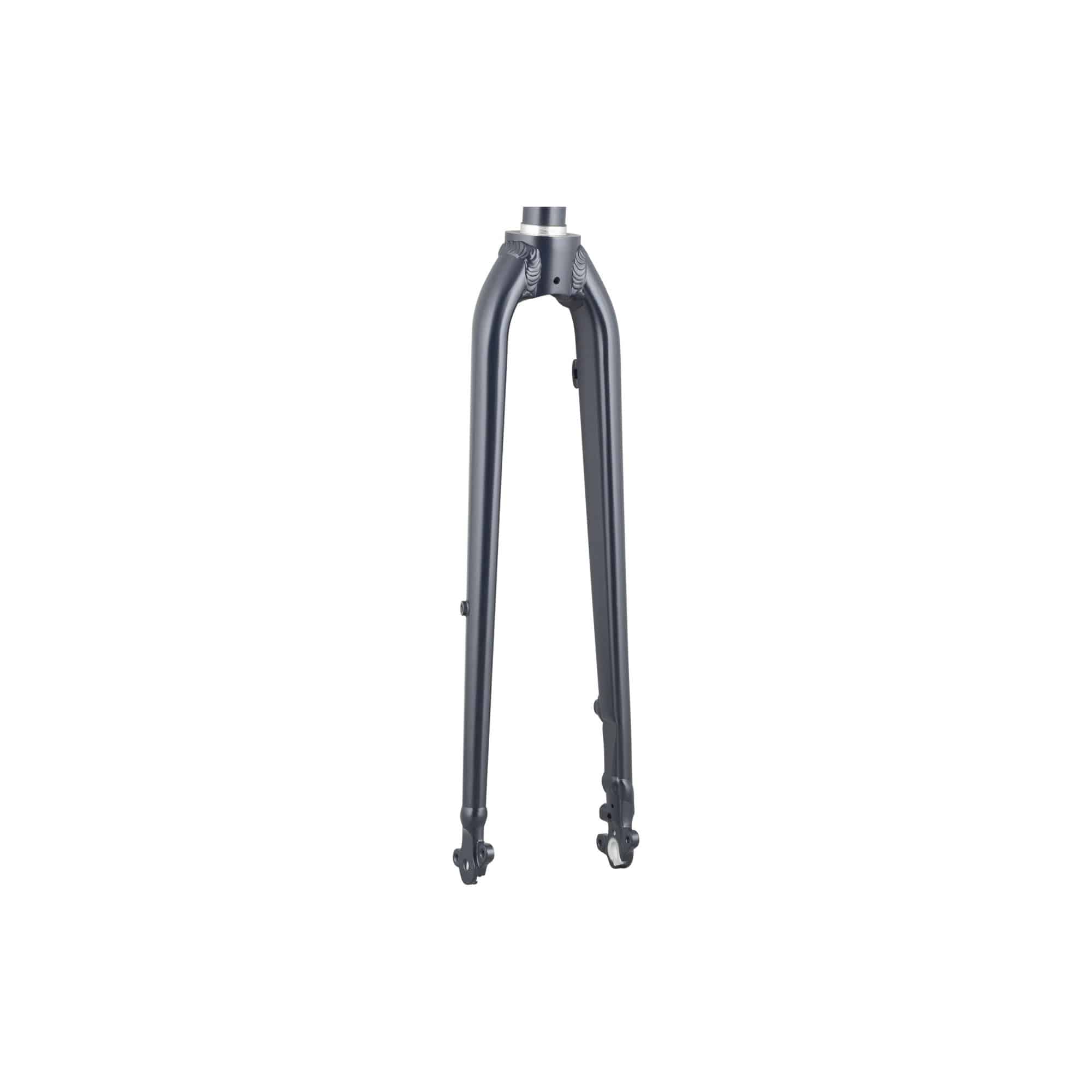 Trek FX 2 rigid disc brake fork, durable replacement component for road bikes, with black finish and disc brake mounts.