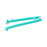 Trek 2021 Slash 29 aluminum seatstay replacement component for bike frame, showing the sleek silver finish and mounting points.