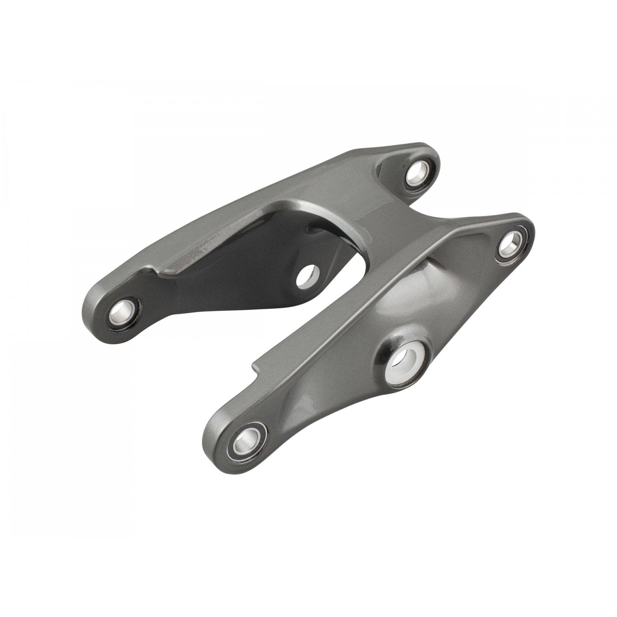 Trek 2021 Slash 29 MTB suspension components, spare aluminum rocker links for mountain bike frame repair.