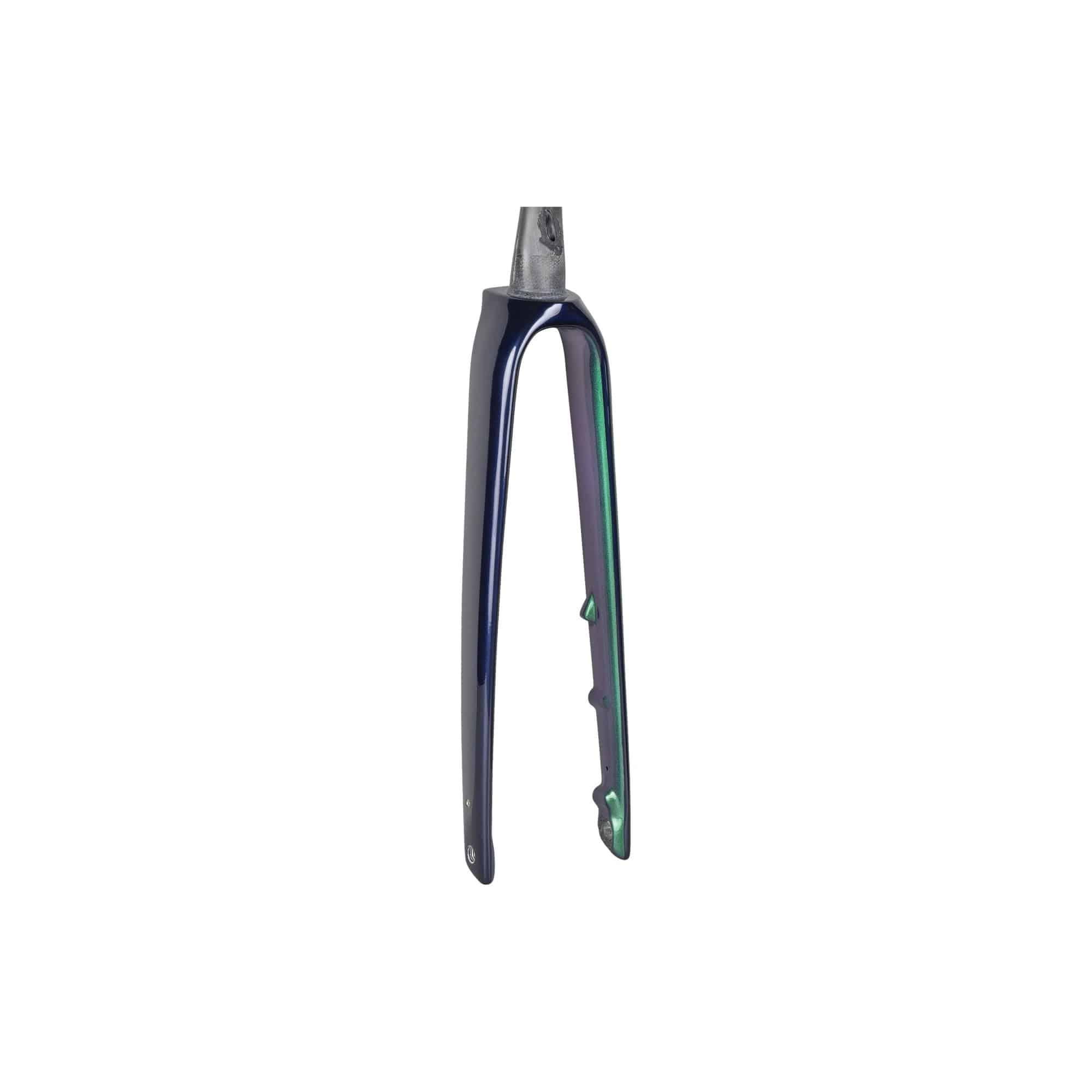 Trek Domane SL 6 road bike fork components showcasing the sleek, lightweight fork designed for smooth steering and stability.