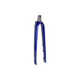 Trek Domane SL 6 road bike fork components showing the sleek carbon fork for smooth steering and stability.
