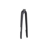 Trek Domane+ AL road bike fork showcasing durable aluminum construction and precise steering components.