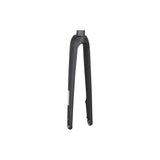 Trek Domane+ AL road bike fork showcasing durable aluminum construction and precise steering components.