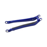 Trek Rail 29 aluminum chainstay hex blue mountain bike component for 29-inch wheels and 2.6-inch tires.