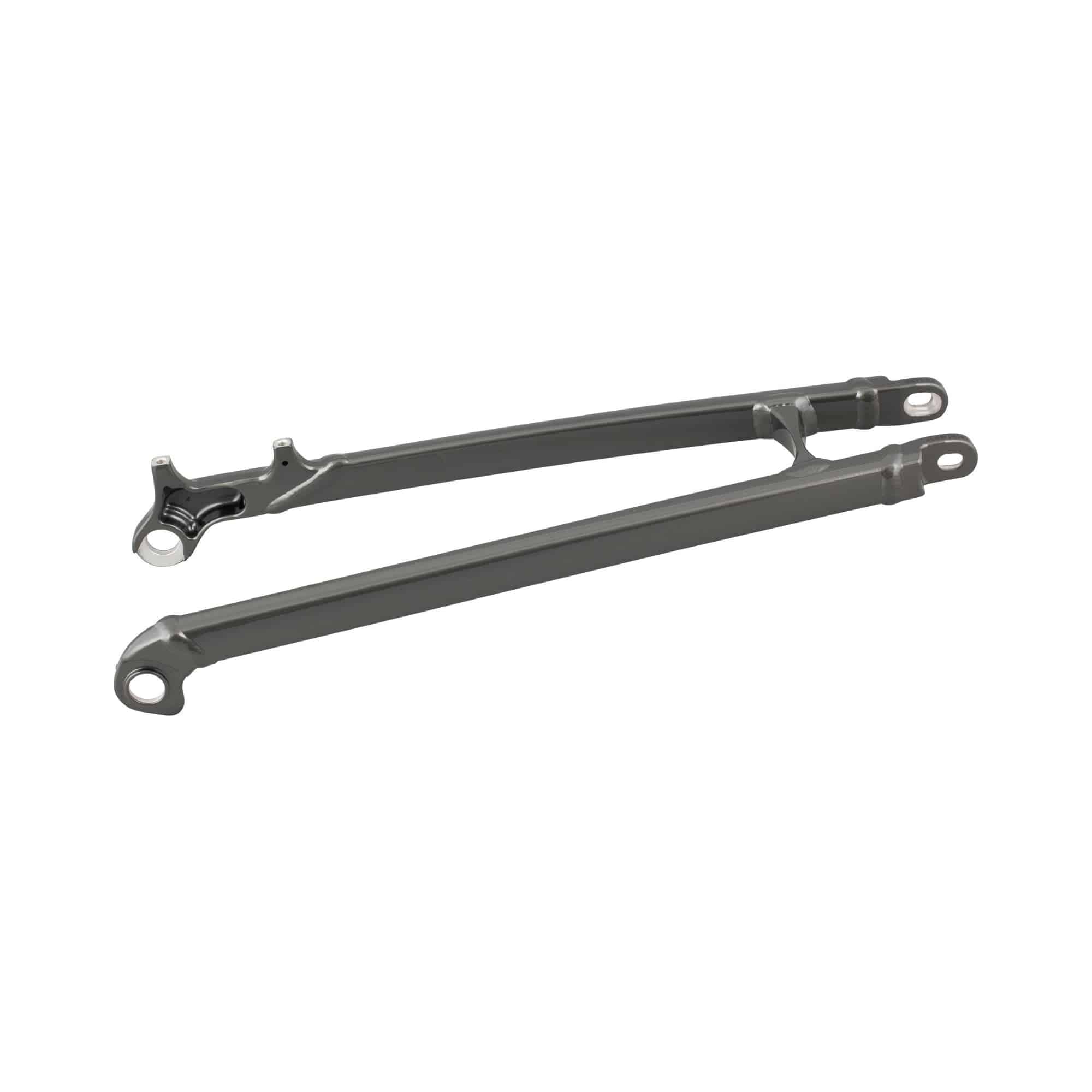 Trek 2024 Fuel EXe aluminum paint match seatstay frame component for mountain bike replacement, black finish, detailed close-up