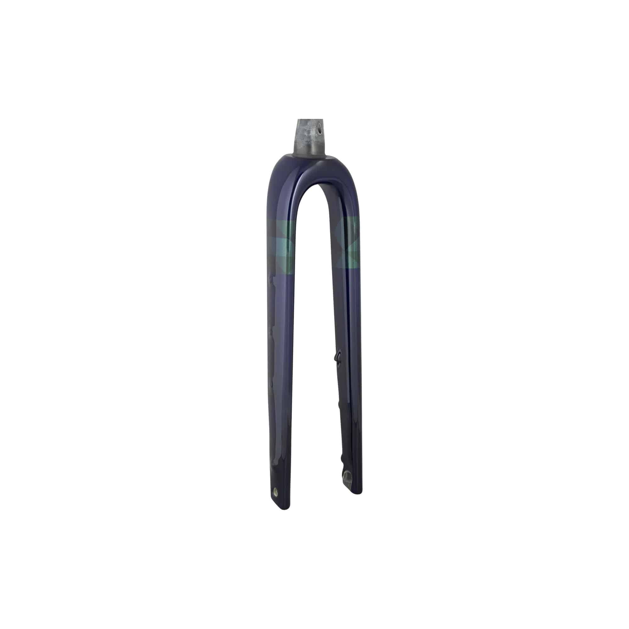 Trek 2024 Checkpoint SL gravel bike components with 700C rigid forks, offering precise steering and control for off-road riding.