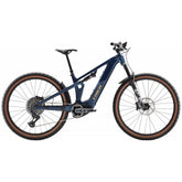 Trek Powerfly FS+ 8 2025 electric mountain bike with Gen 4 motor and SRAM GX AXS drivetrain, showing the bike's frame and components.
