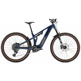 Trek Powerfly FS+ 8 2025 electric mountain bike with Gen 4 motor and SRAM GX AXS drivetrain, showing the bike's frame and components.