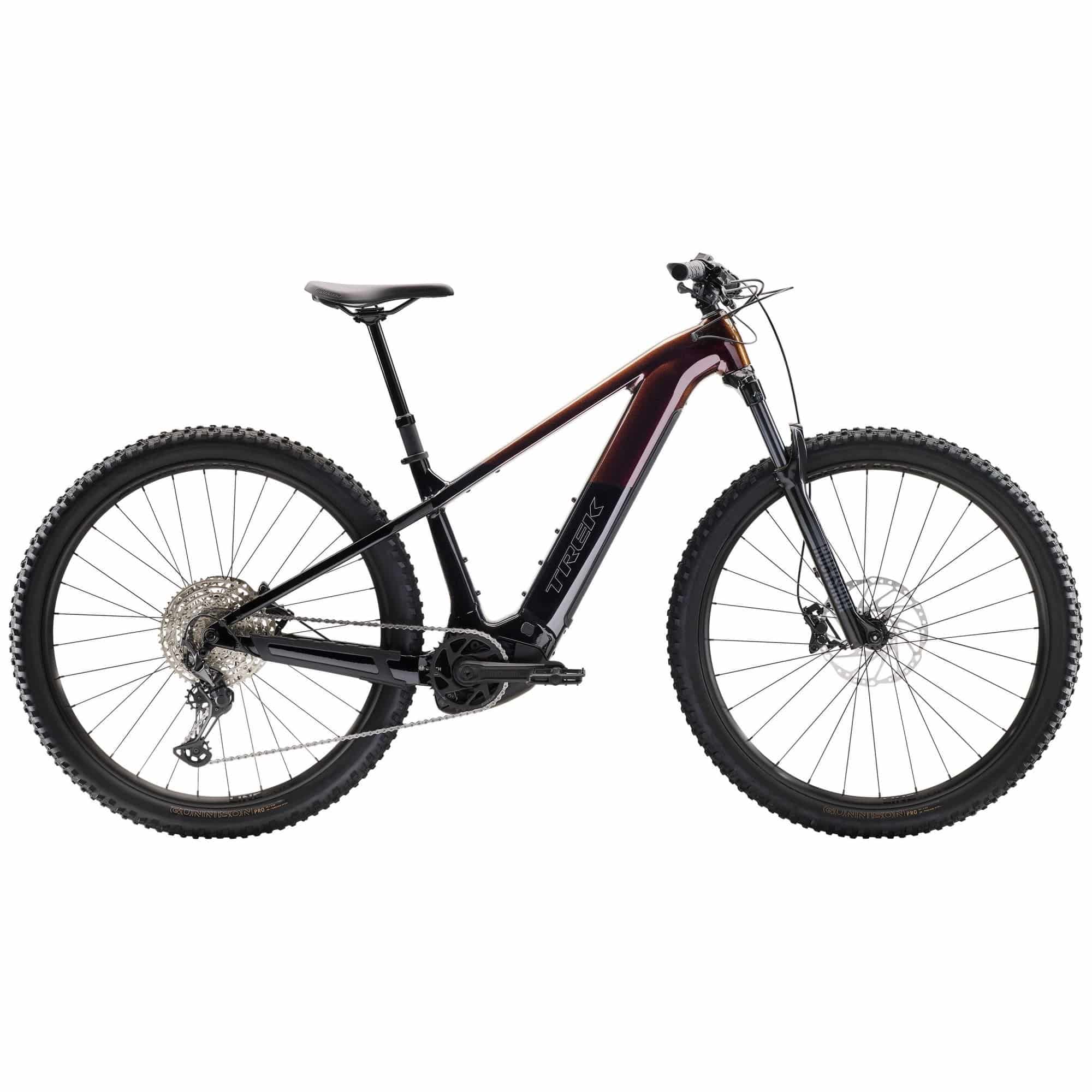 Trek Powerfly+ 6 Gen 5 electric mountain bike with 29-inch wheels and Shimano Deore XT drivetrain, ready for off-road riding.