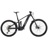 Trek Rail+ 5 Gen 5 electric mountain bike with 29-inch wheels and Shimano Deore M6100 gears, suited for off-road riding.