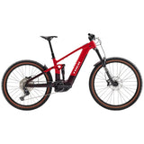 Trek Rail+ 5 Gen 5 electric mountain bike with 29-inch wheels and Shimano Deore M6100 components, black frame.