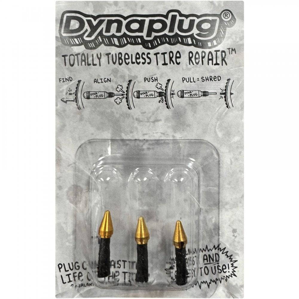 Dynaplug Soft Nose Tip tubeless tyre repair plugs 3-pack for quick roadside tyre fixes, components for tubeless tire repair.
