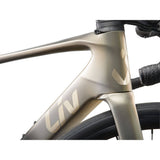 Liv Avail Advanced E+ Elite 2 women's e-road bike with SyncDrive motor and SRAM Rival AXS shifters, featuring lightweight frame and sleek design.