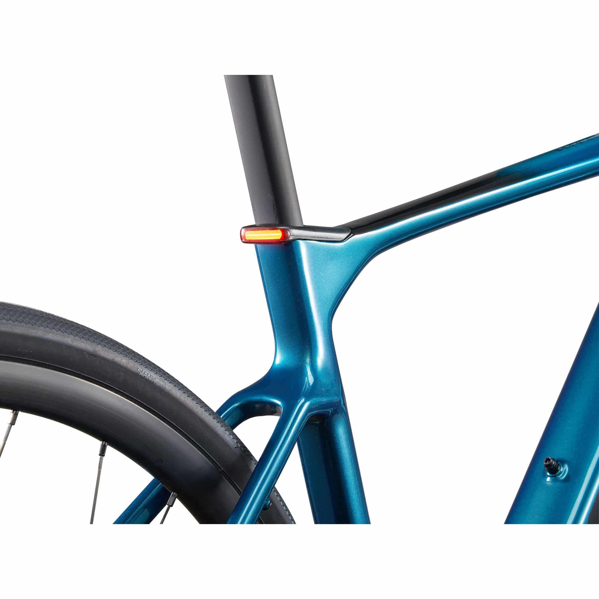 Giant Defy Advanced E+ Elite 2 e-road bike with SyncDrive Move Plus motor and SRAM wireless drivetrain, shown from side view