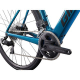 Giant Defy Advanced E+ Elite 2 e-road bike with SyncDrive Move Plus motor and SRAM wireless drivetrain, black and red frame.