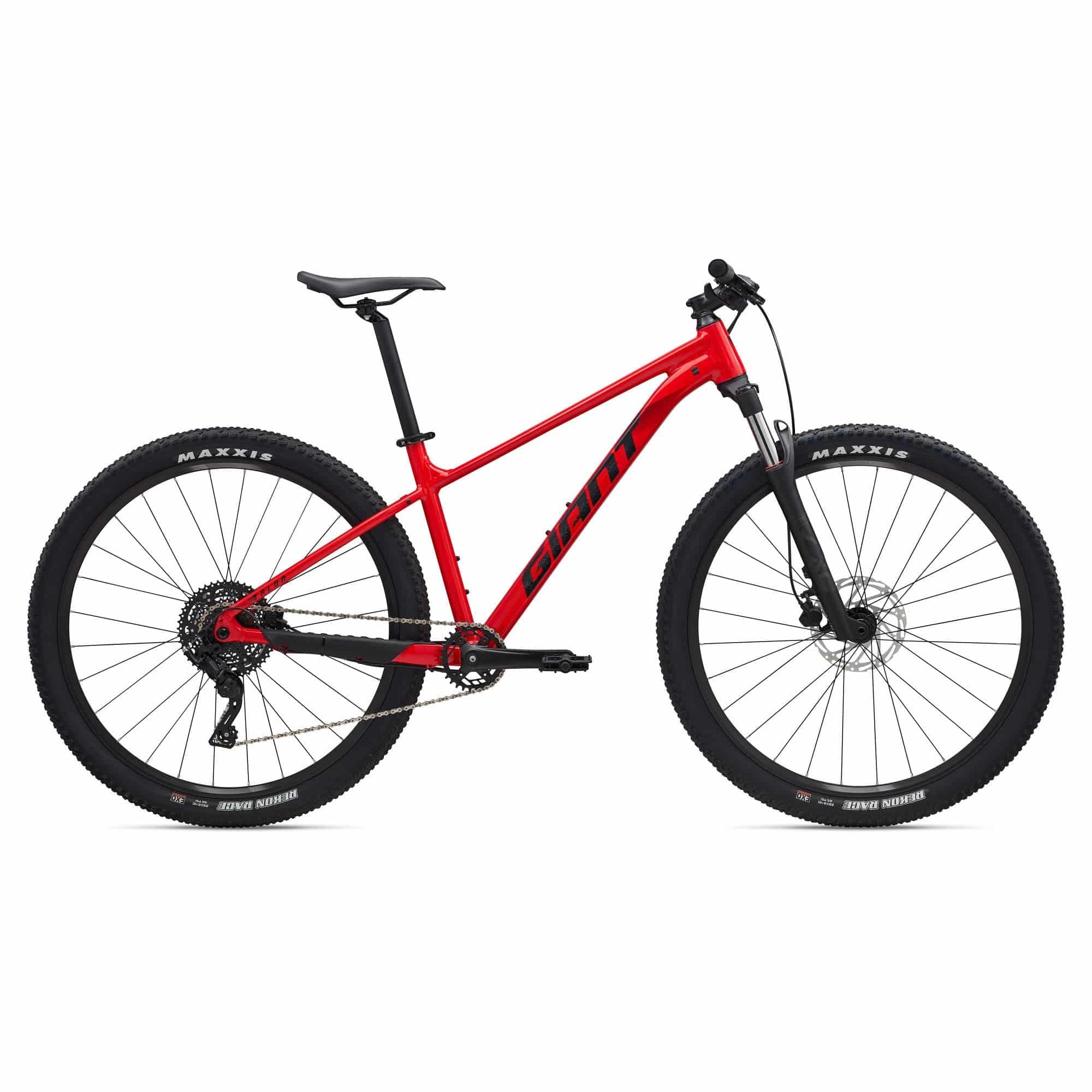 Giant Talon 29 2 mountain bike showing durable frame, suspension, 1x drivetrain, and high-volume tires for off-road riding.