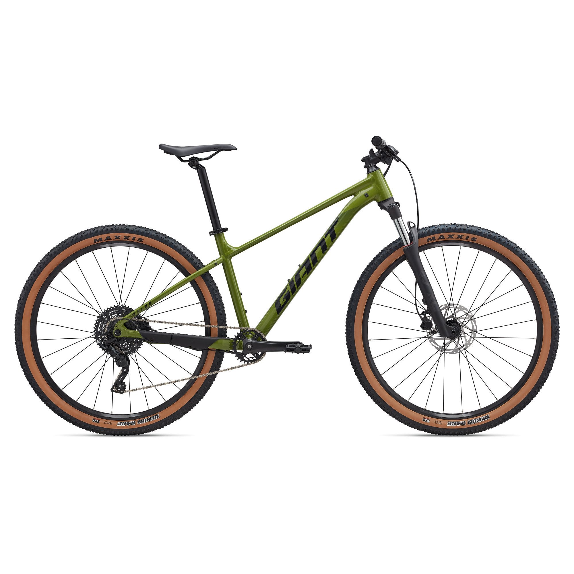 Giant Talon 29 2 mountain bike with suspension, 1x drivetrain, high-volume tires, suitable for trail riding and off-road adventures.