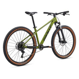 Giant Talon 29 2 mountain bike with suspension, 1x drivetrain, and high-volume tires for off-road riding.