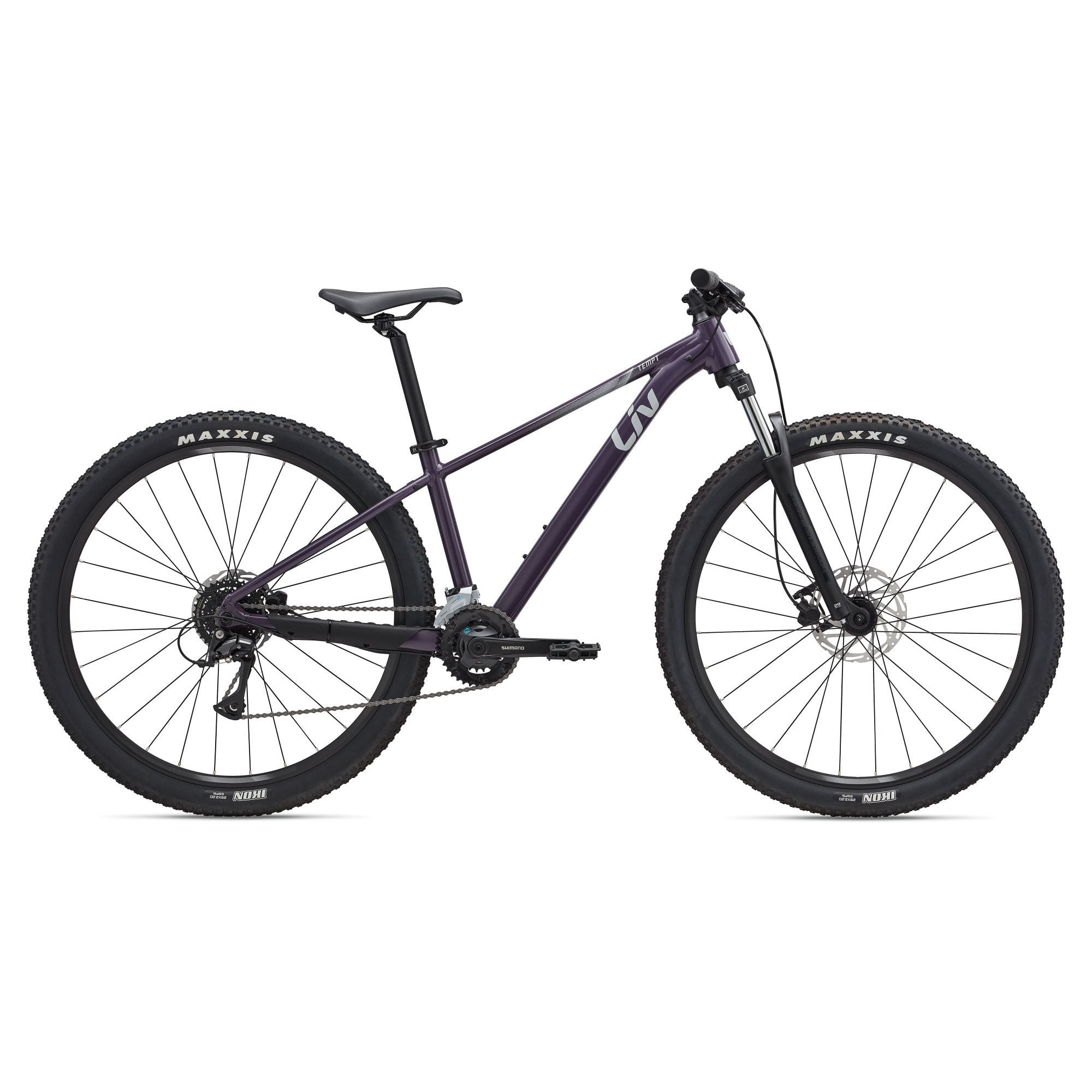 Liv Tempt 29 3 women's mountain bike with Shimano Acera 1x drivetrain, featuring a sturdy frame and knobby tires for off-road riding.