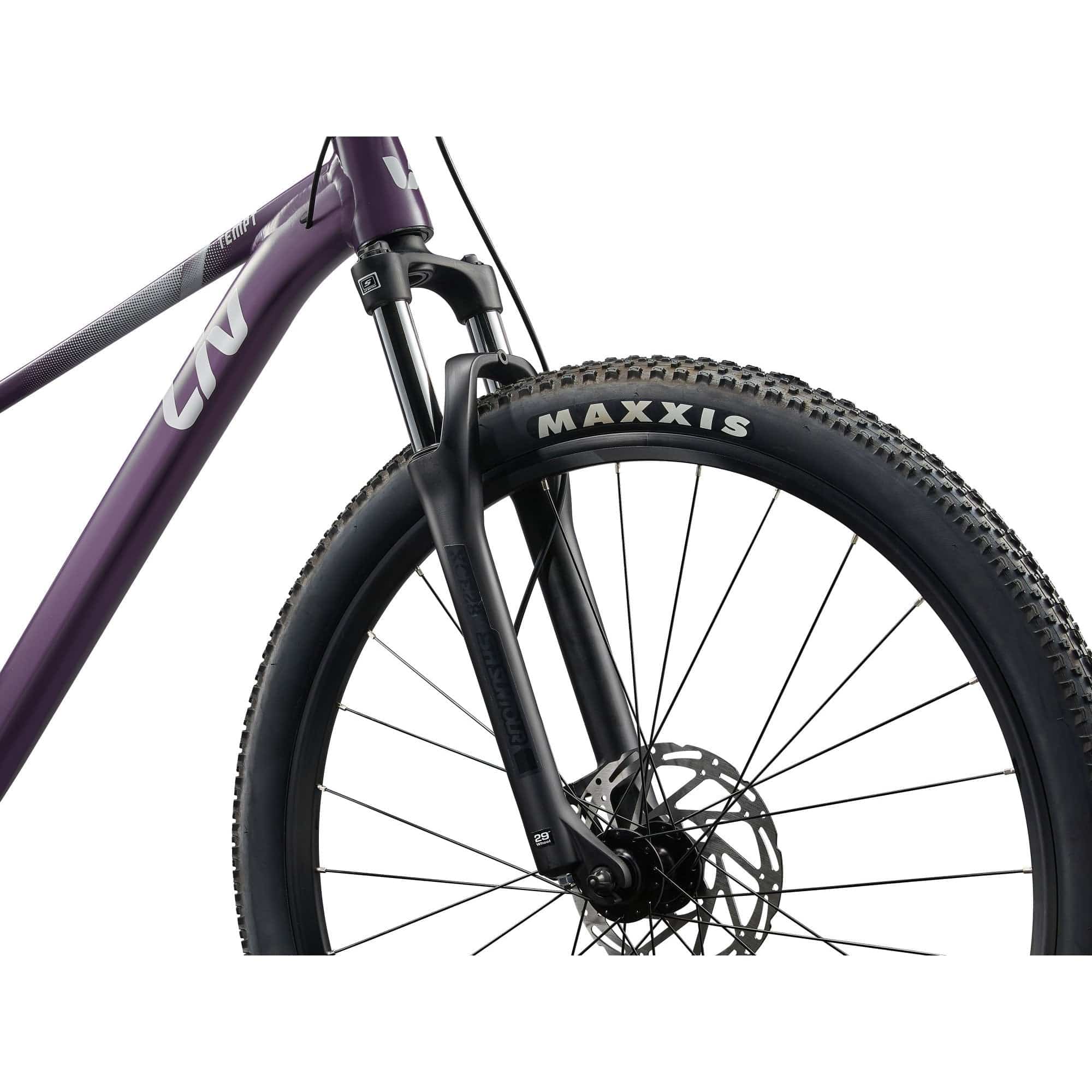 Liv Tempt 29 3 women's mountain bike with Shimano Acera 1x drivetrain, black frame, knobby tires, and front suspension.