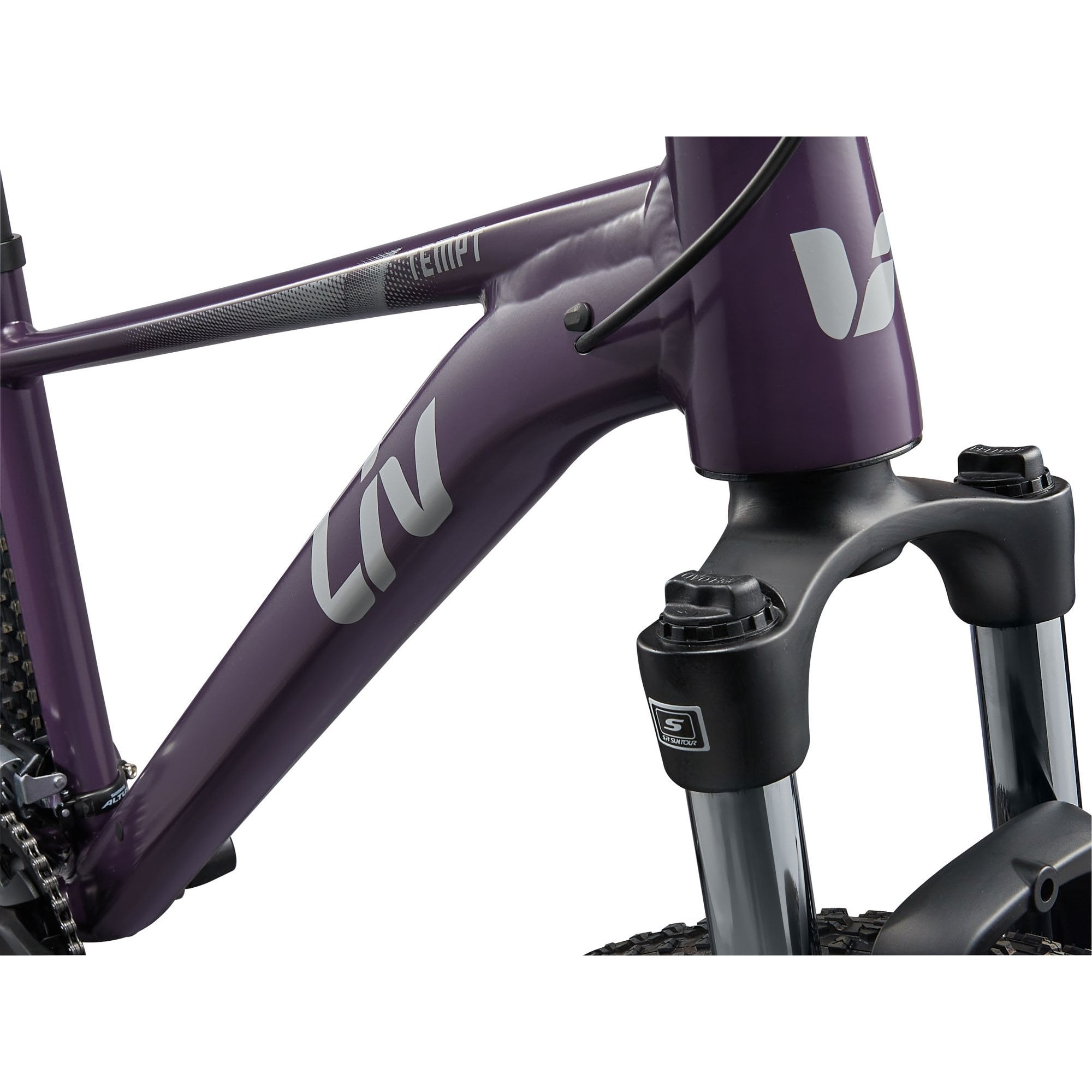 Liv Tempt 3 women's mountain bike with ALUXX frame and Shimano Acera 1x drivetrain, shown on a trail.