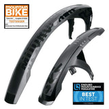 SKS Mudrocker mountain bike mudguards for 27.5-29 inch wheels with extender, black plastic accessories for MTB riding.