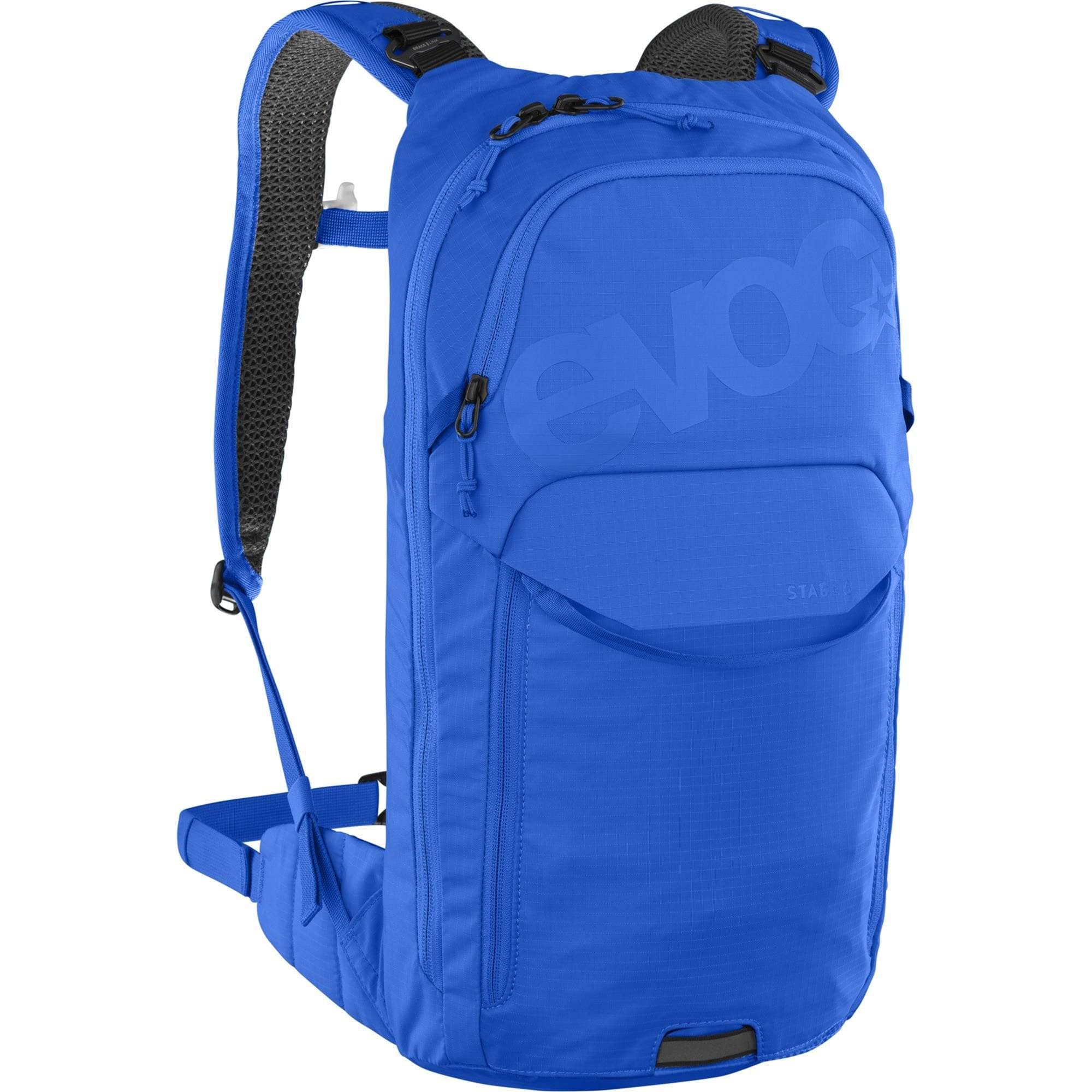 EVOC Stage 6L mountain bike backpack with 2L hydration bladder, black accessories for cycling and outdoor adventures