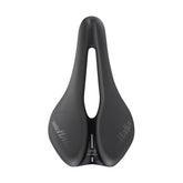 Selle Italia Novus Boost Evo TM Superflow gravel bike saddle in black with ergonomic design and lightweight construction.
