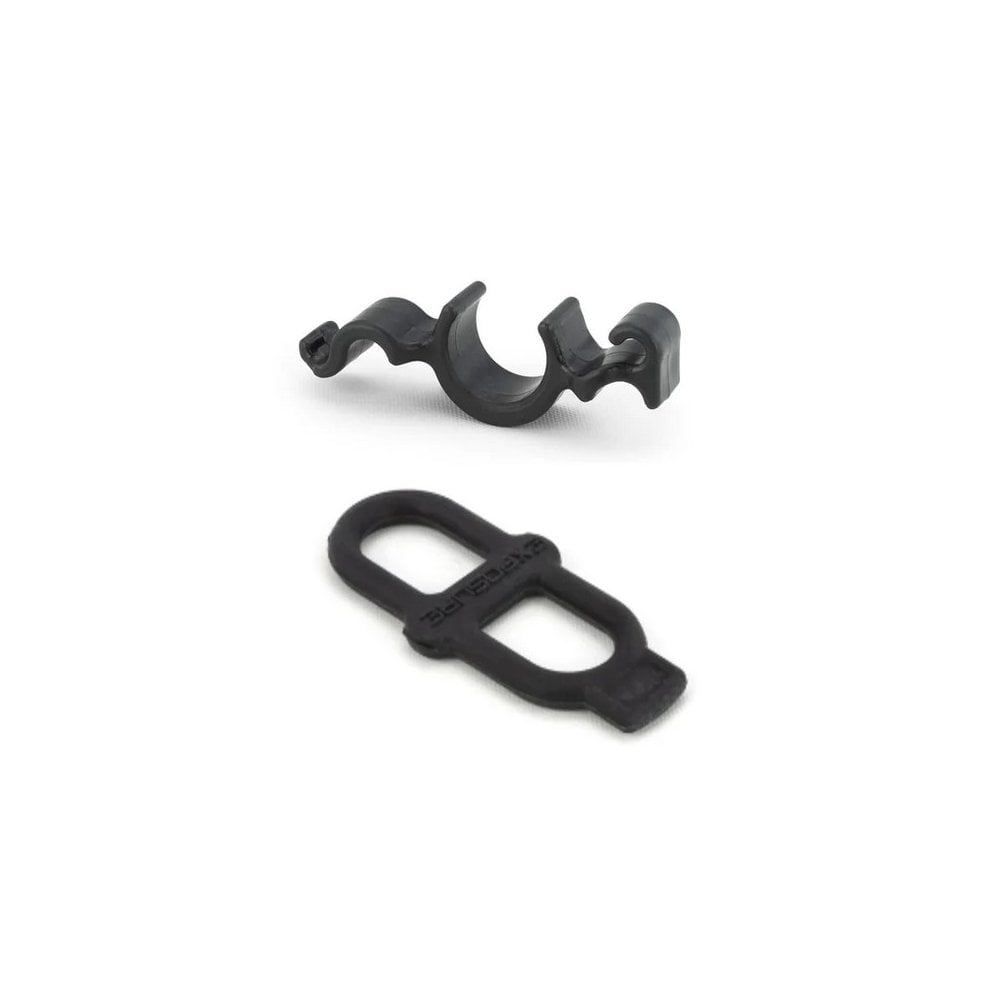 Exposure Saddle Rail Bracket for Flare & TraceR bike lights, bike mount accessory, black metal with mounting hardware