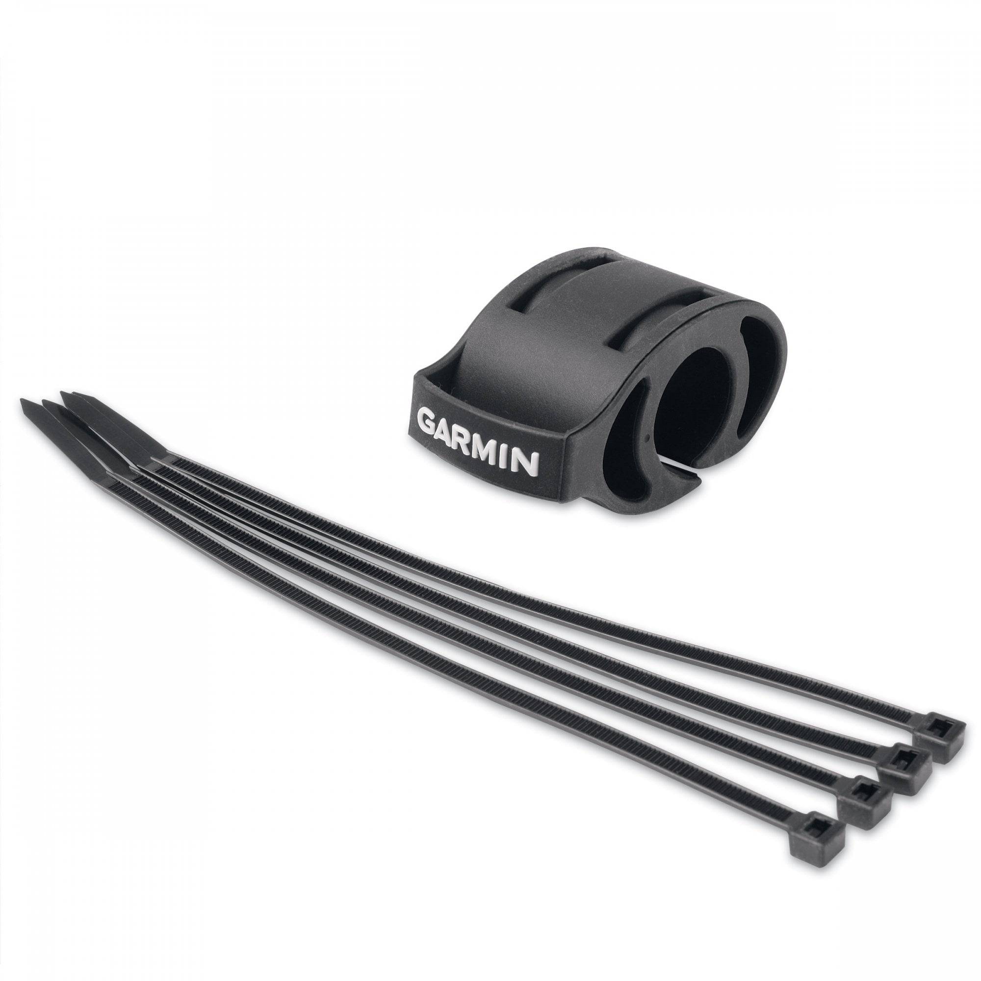 Garmin bike and trolley mount for wristwatch, secure multisport device holder with adjustable straps and durable construction.