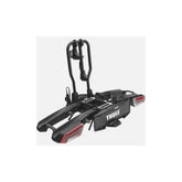 Thule EasyFold 3 tow bar bike carrier for 2 bikes with AcuTight 13-pin connection, mounted on a vehicle towbar.