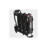 Thule EasyFold 3-bike tow bar carrier with AcuTight mechanism and 13-pin connector for secure bike transport.