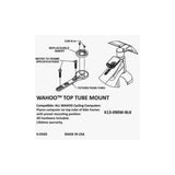 K-Edge Mounts & Spares - Wahoo Top Tube Mount Black Anodised