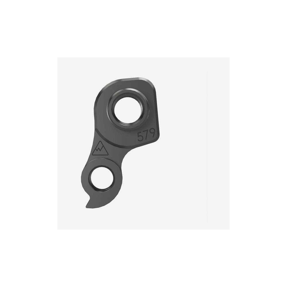 Wheels Manufacturing replaceable derailleur hanger 579 CNC machined dropout for bicycle components, metal with precise machining details.