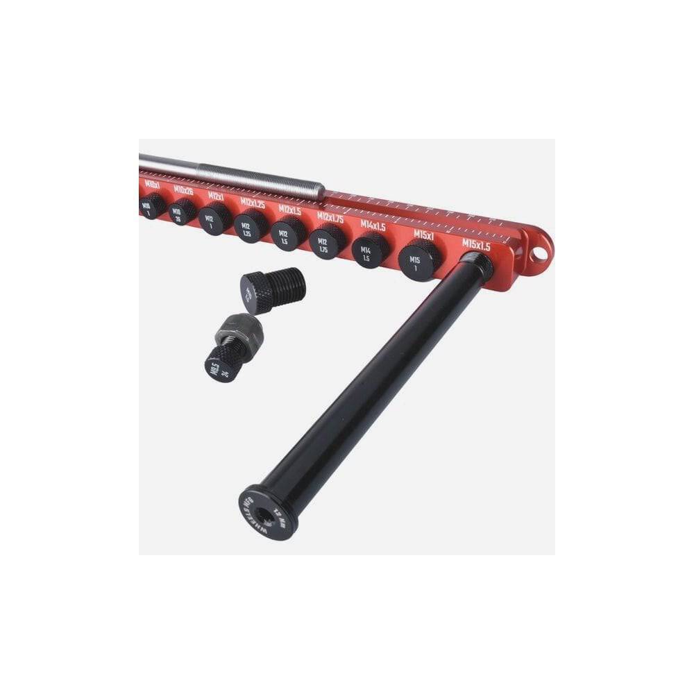 Wheels Manufacturing Axle Ruler Pro bike axle and thread measurement tool, precision component for accurate bike assembly and maintenance.