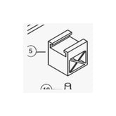 Park Tool 1123-2 sliding block replacement part for WAG-4 workshop tool repair, showing the metal component in close-up.