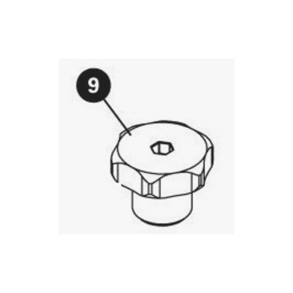 Park Tool 2174 A Knob Assembly replacement for DT-5 and DT-5.2 workshop bike repair stands, shown in close-up view.