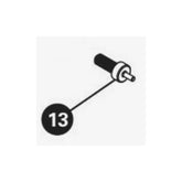 Park Tool 2497 push pin tip replacement for HBT-1 handlebar workshop tool, shown with the tool's handle and pin detail.
