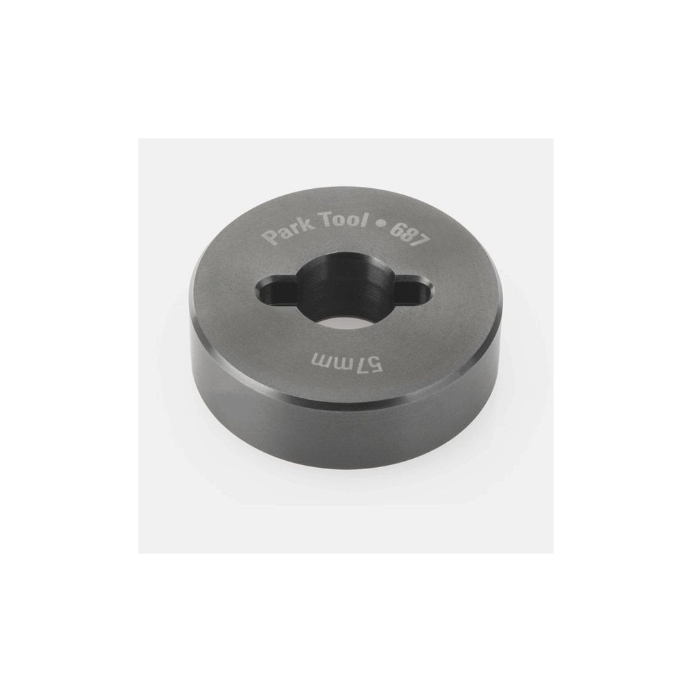 Park Tool 687 57mm reamer stop for HTR-1 head tube reaming set, workshop accessory for precise bike frame reaming.
