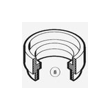 Park Tool 833 1-inch stepped cup CRS-1 replacement part for workshop tools, showing the metal component with precise edges.