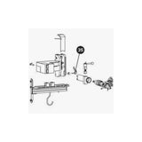 Park Tool PRS-33 brake quick release replacement part for workshop use, shown in close-up with tools and workshop background.
