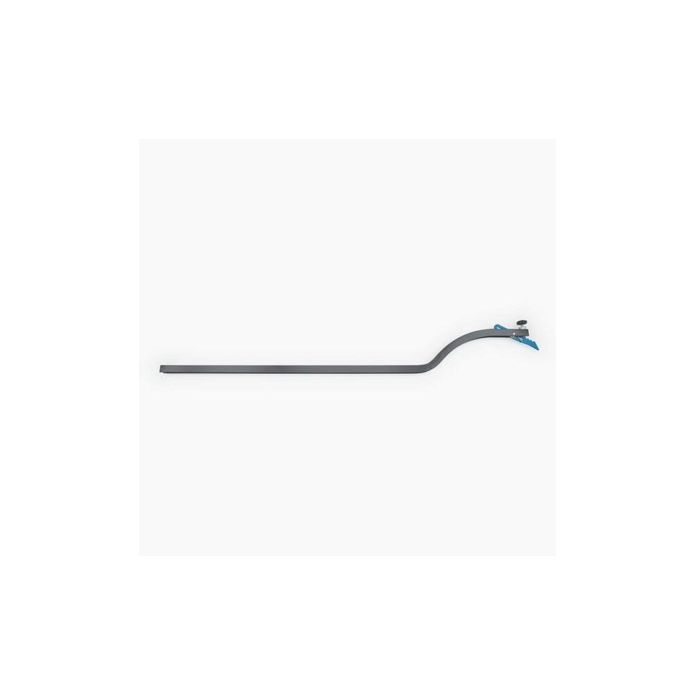 Park Tool FAI-2 Frame Alignment Indicator for precise bike frame measurement in a workshop setting.